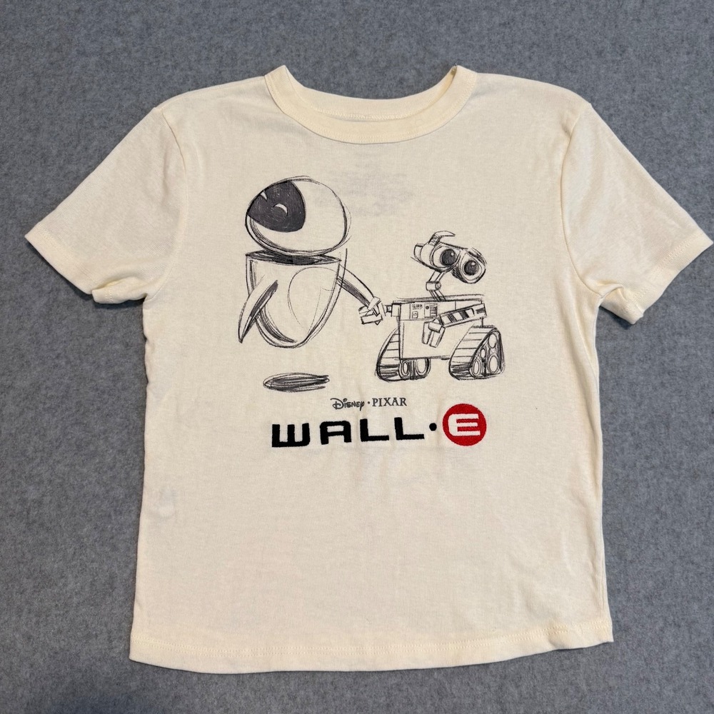 Disney/Pixar WALL-E Eve Graphic T-Shirt Adult Unisex Junior Kids M Cream Sketch